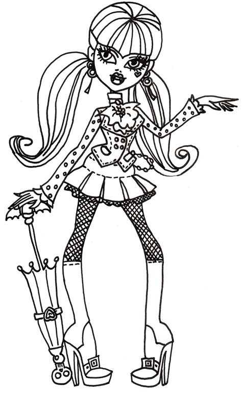 Monster High <strong>Draculaura – coloring pages</strong> online for girls. . Draculaura coloring pages